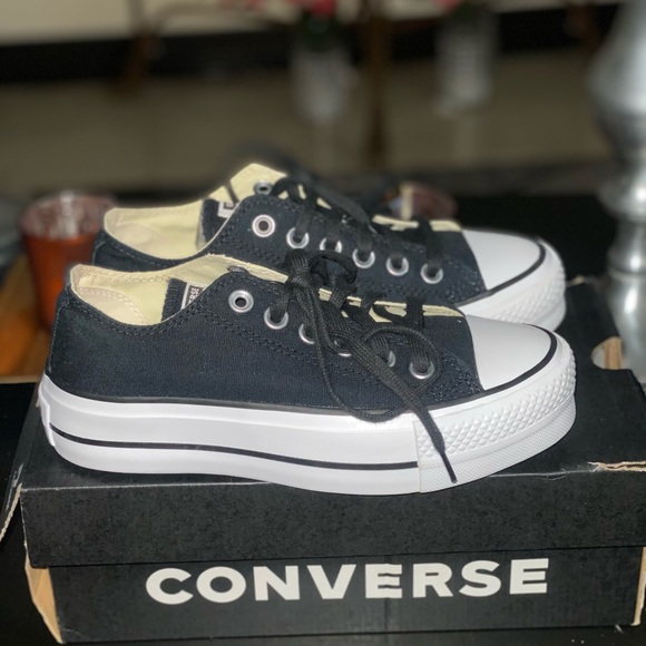 black platform converse size 5